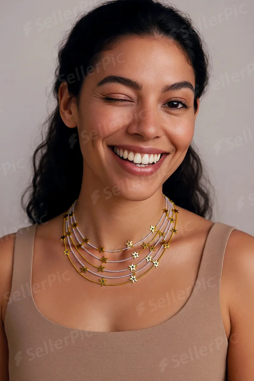 collana a piò fili con stelle